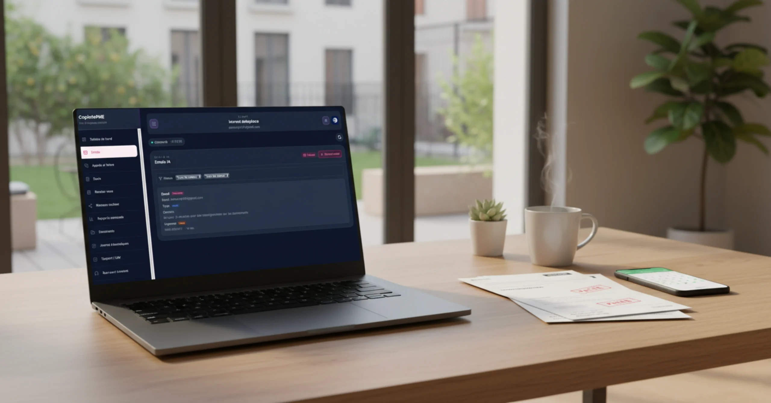 Aperçu du tableau de bord de gestion CopilotePME