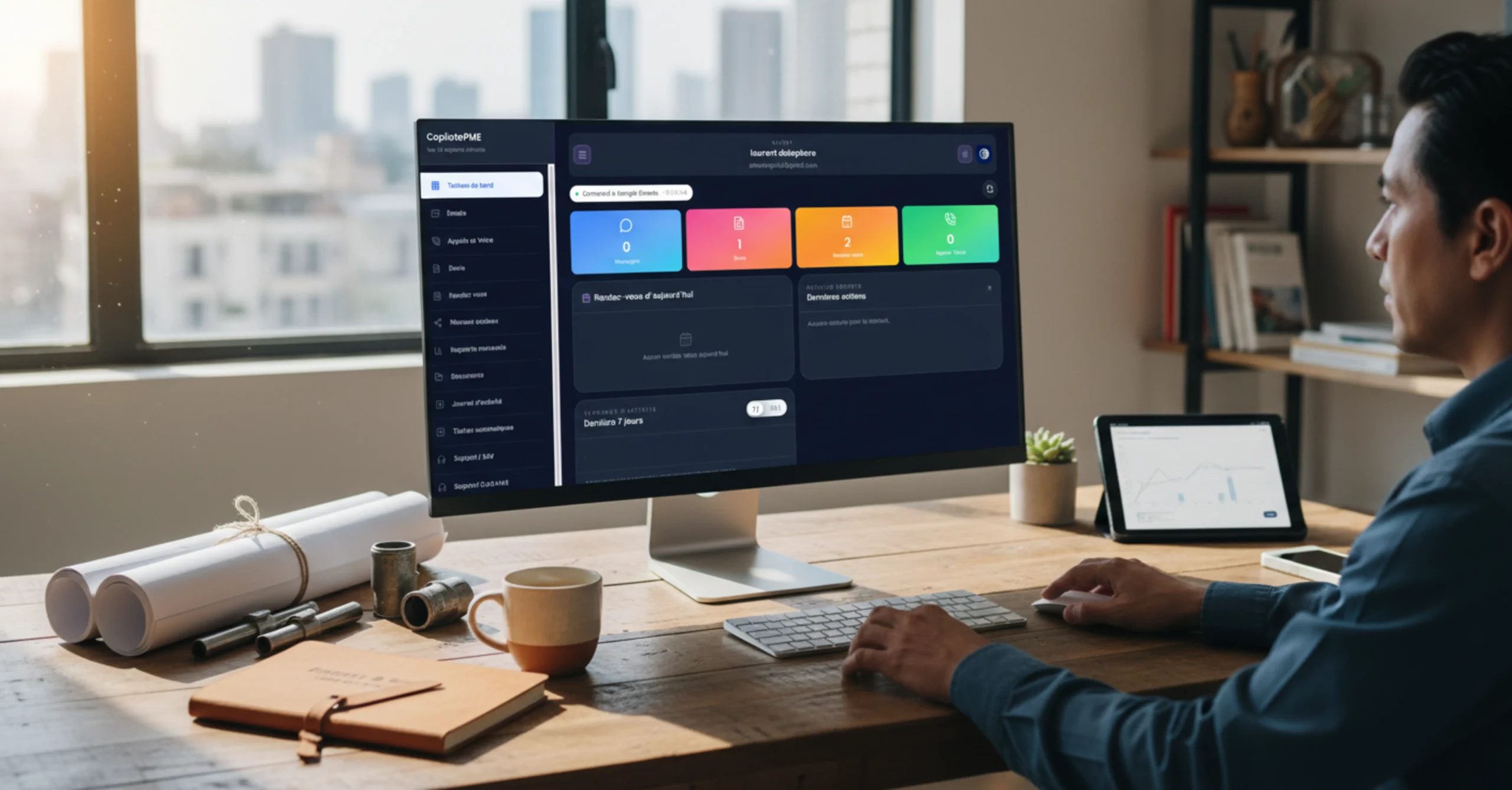 Aperçu du tableau de bord de gestion CopilotePME