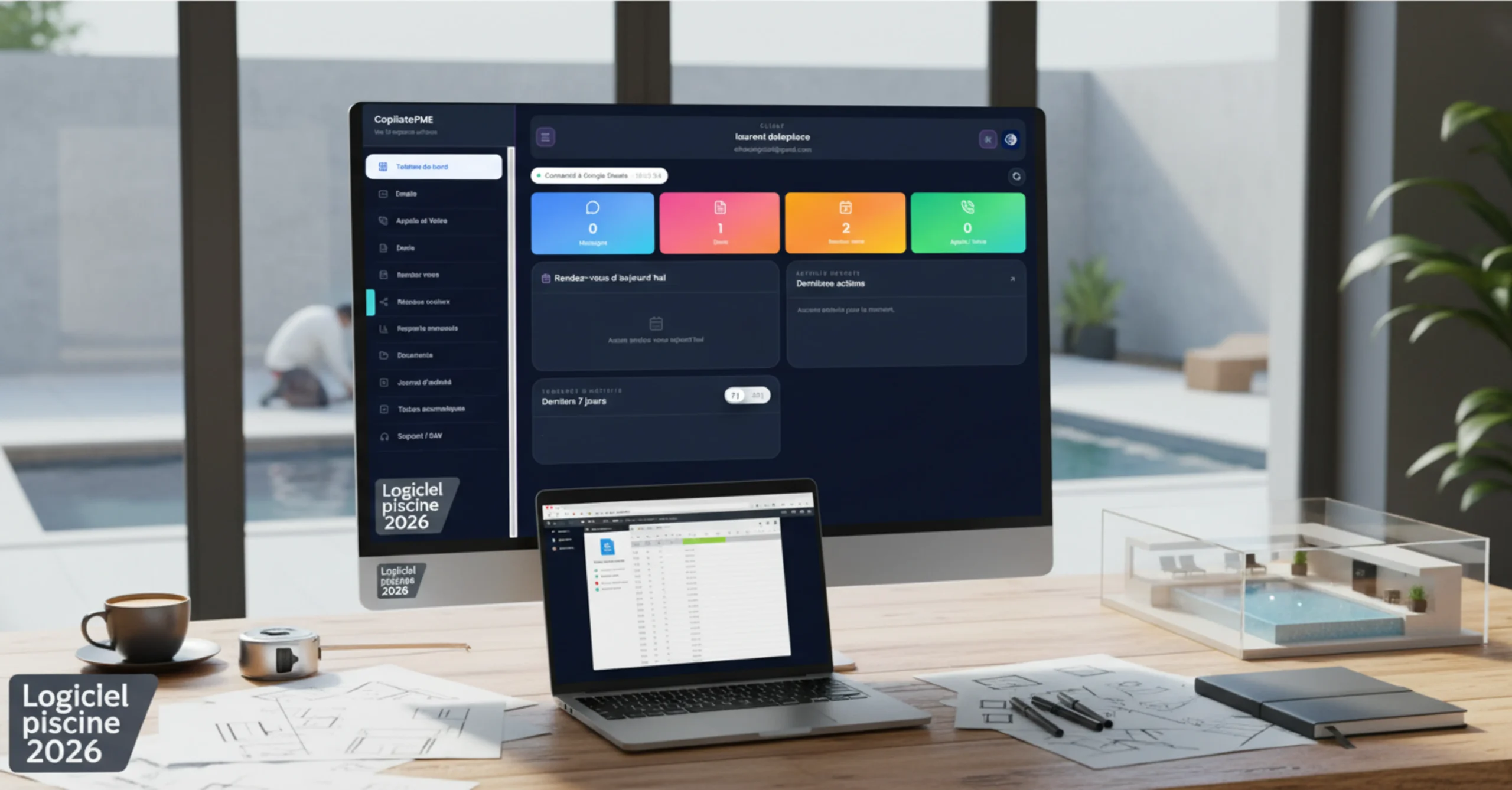 Aperçu du tableau de bord de gestion CopilotePME