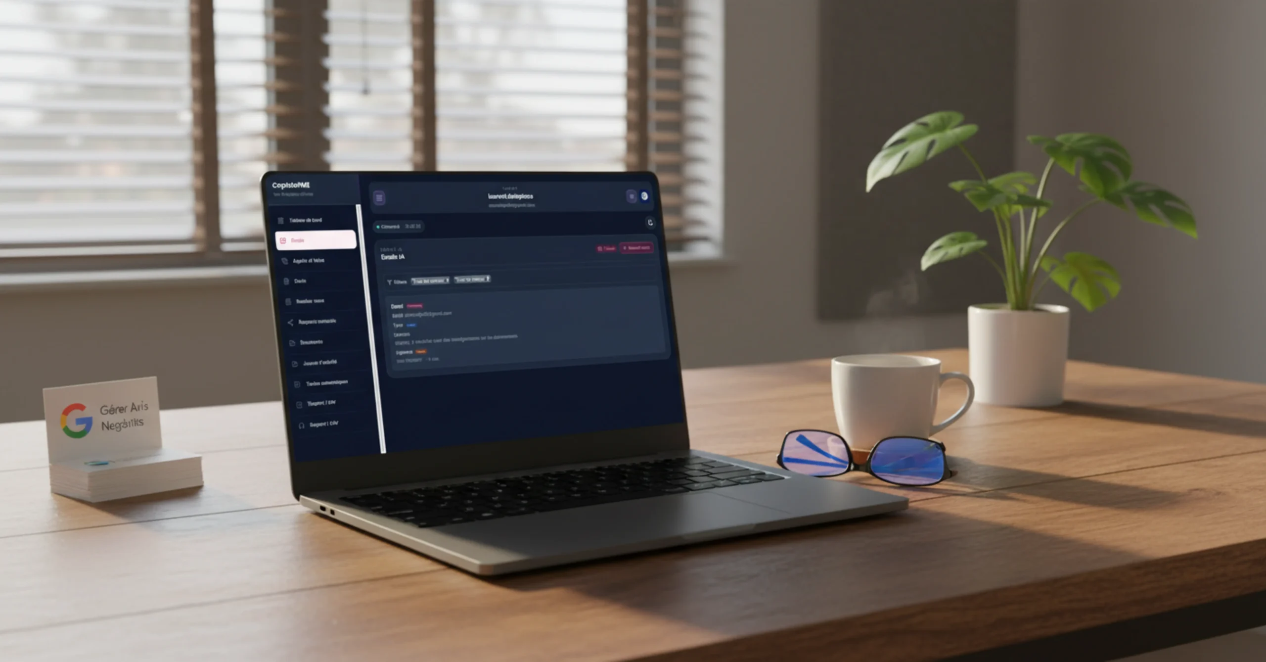 Aperçu du tableau de bord de gestion CopilotePME