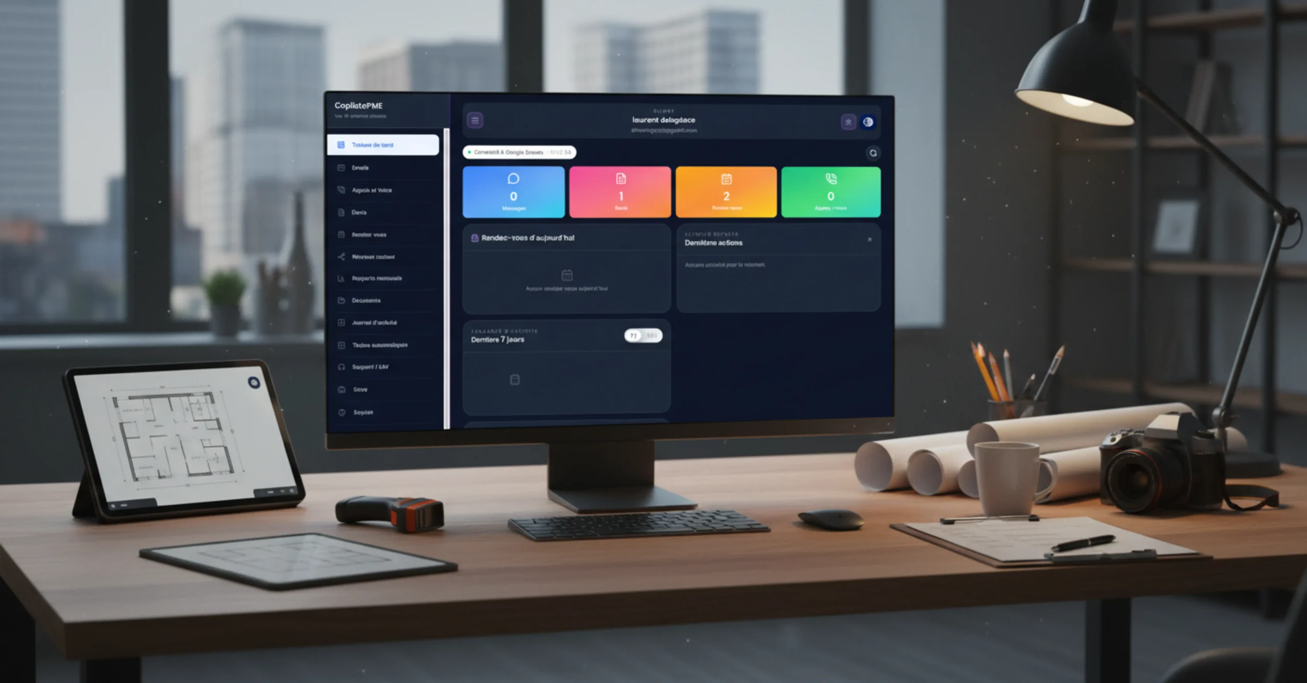 Aperçu du tableau de bord de gestion CopilotePME